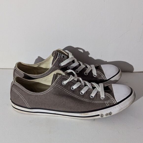 Converse Chuck Taylor All Star Gray Low Top Shoes Sneakers Women's Size 7 - Picture 3 of 8
